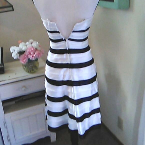 BCBGMaxAzria Satin Strapless Dress - Picture 6 of 15